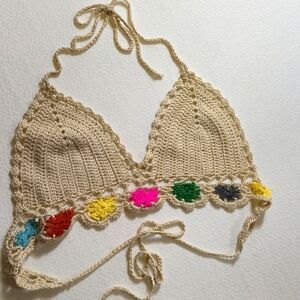 Handmade Crochet Bikini Top New No Tags